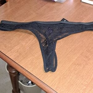 Black Lace Thong 1X